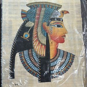 PAINTING EGYPTIAN HAND PAINTED Papyrus Art RARE COLLECTION w CERTIFICATE